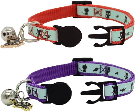 2 Pack Glow in The Dark Cat Collar - Image 2