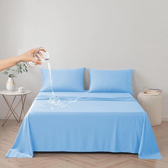 DUJUIKE Waterproof Bed Cover for Dog and Cats, Pet Hair Resistant Bed Sheet by ComfortAndStyleForHome
