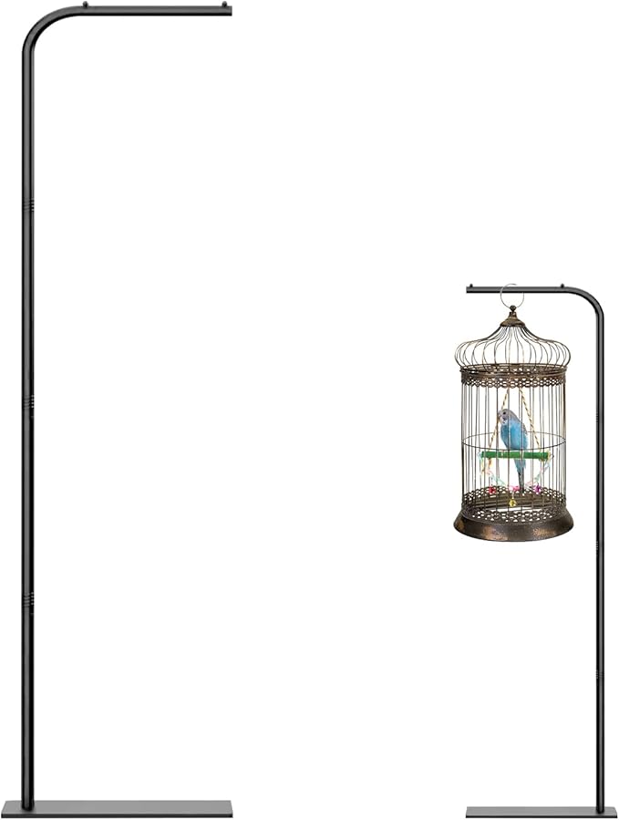 TBTFW 67 Inch High Hanging Bird Cage Stand, Bird Feeder Stand by TBTFW