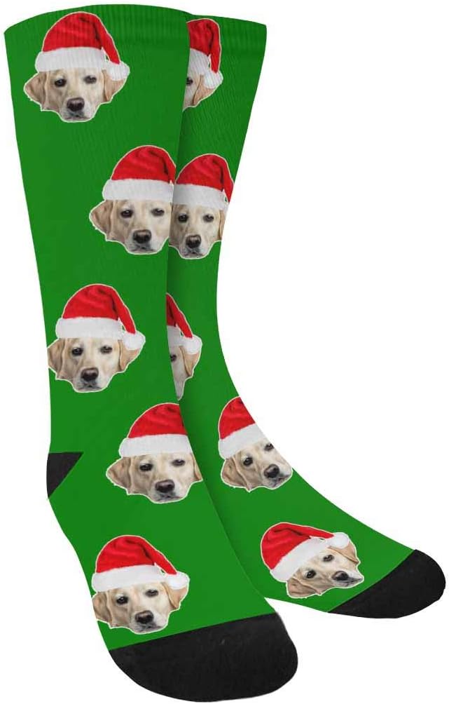 Custom Face Socks, Personalized Dog Lover Pet Photo Picture on Socks Unisex by Enjoy-yjl