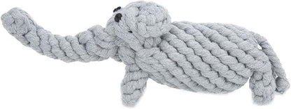 Pet Cotton Rope Biting Chewing Molar Toy, Cartoon Animal Shape & Pure Manual by ZAICOLER