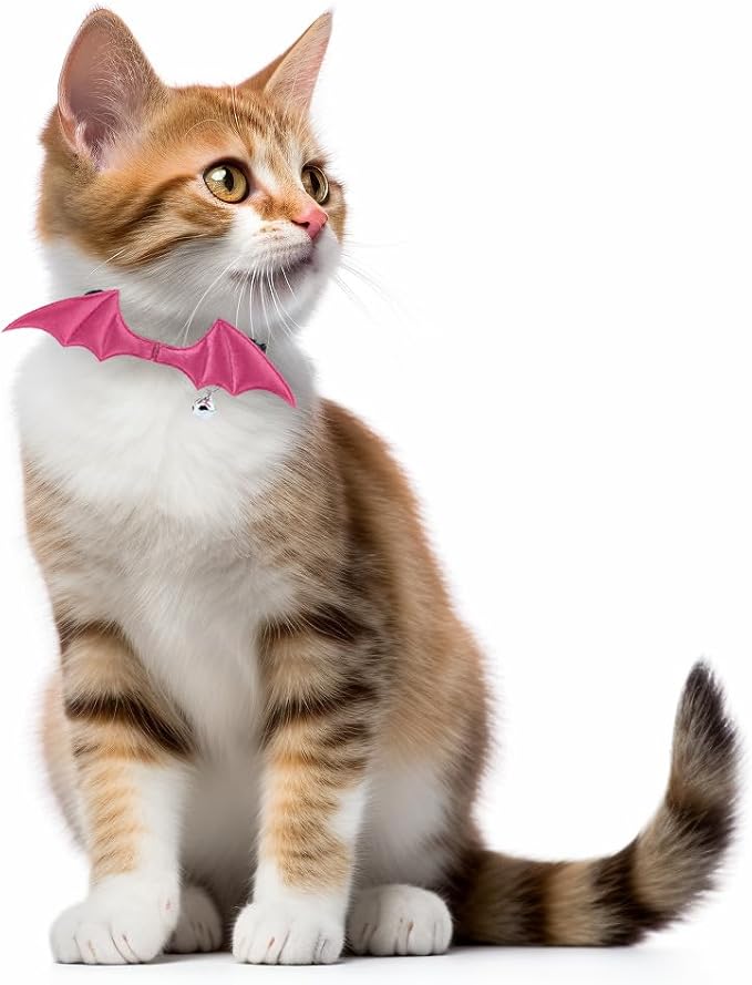 1 PC Bat Wing Cat Collar with Bell, Adjustable Kitten Collar with Safety - Image 7
