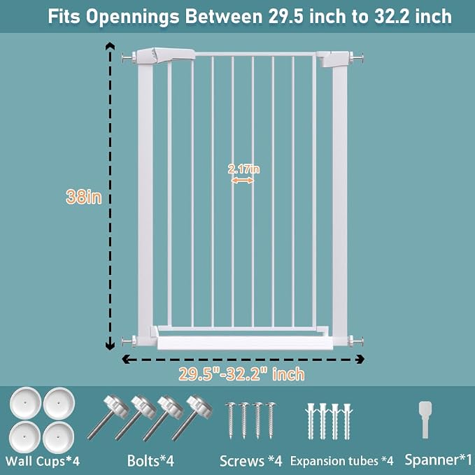 Fairy Baby 38" Extra Tall Baby Gate - Image 2