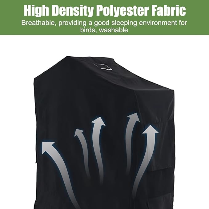 DONGKER Bird Cage Cover, Waterproof Bird Black-Out Cover Breathable - Image 3