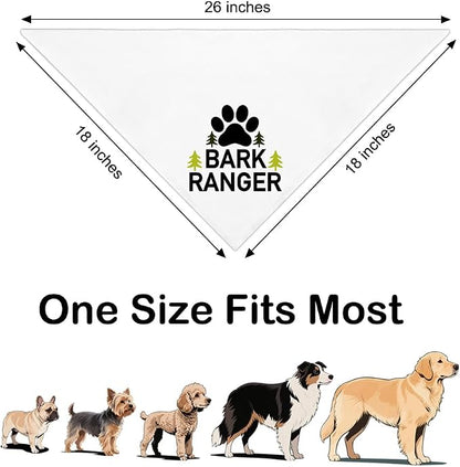 Bark Ranger White Dog Bandana, Funny Gifts - Image 2