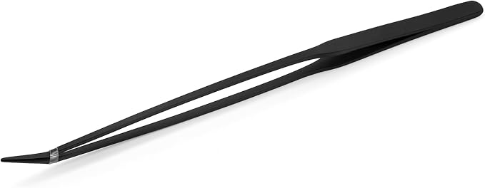 Mandala Crafts 15 Inches Black Stainless Steel Curved Aquarium Tweezers - Image 2
