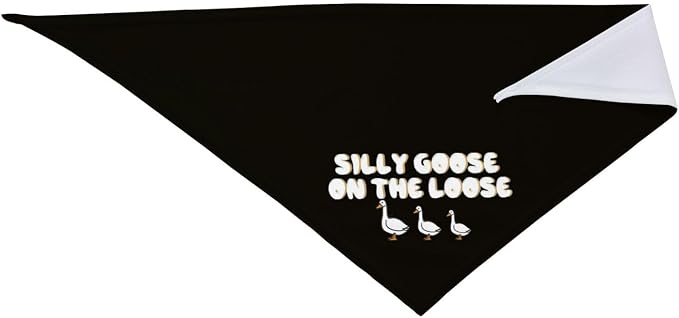 Silly Goose on The Loose Triangle Dog Bandana, Summer Bandana Funny Triangle - Image 4