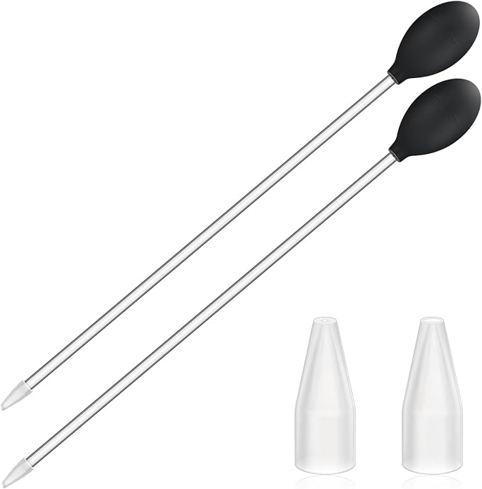 Boao 2 Sets Long Pipette for Fish Tank Coral Food Feeder Long Syringe Aquarium by Boao