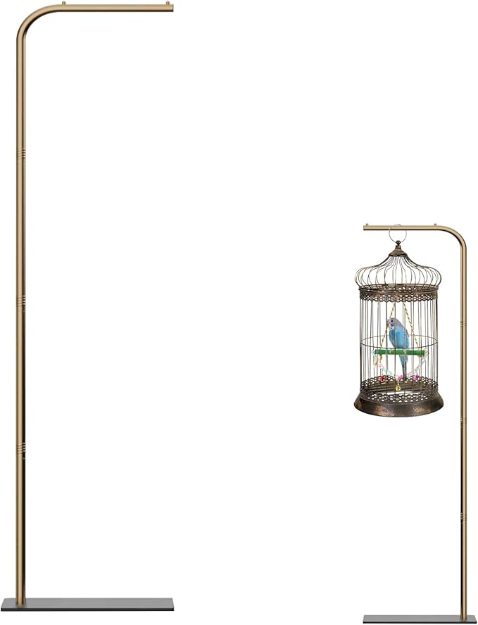 TBTFW 67 Inch High Hanging Bird Cage, Bird Cage Stand, Feeder Stand by TBTFW