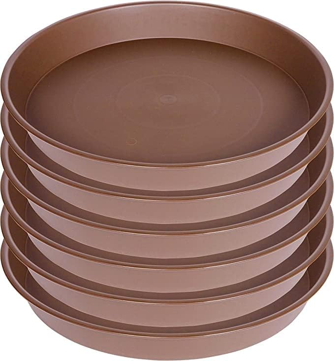 6 Pack Plant Saucer Tray, 4 5 6 8 10 12 13 15 17 19 inch Plant Saucers by Bleuhome