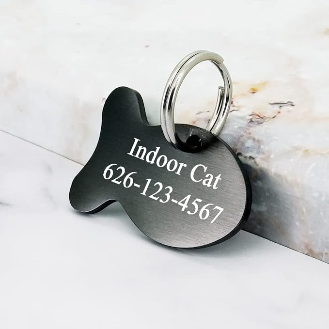 Ultra Joys Cat ID Tag Personalized Pet Tags, Durable Stainless Steel Small Pet - Image 4