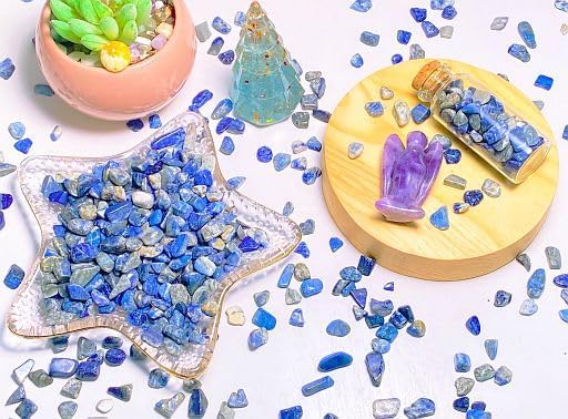 YATOJUZI Lapis Lazuli 1LB Aquarium Gravel Rocks Bulk Wholesale Tumbled Crystals - Image 3