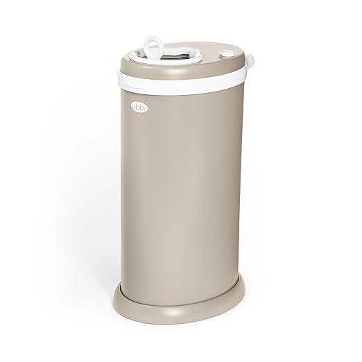 Ubbi Stainless Steel Diaper Pail, Odor Locking, No Special Bag Required by Ubbi