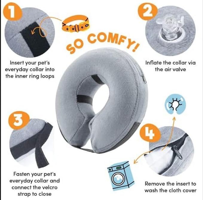 BENCMATE Inflatable Dog Cone Collar Alternative, Soft Dog Cone - Image 7
