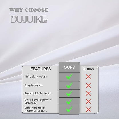 DUJUIKE Waterproof Bed Cover for Dog and Cats, Pet Hair Resistant Bed Sheet - Image 4