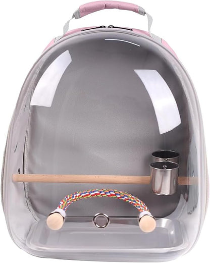 Bird Travel Backpack Carrier, Space Capsule Astronaut Liked Vet Carry Book Bag - Image 4