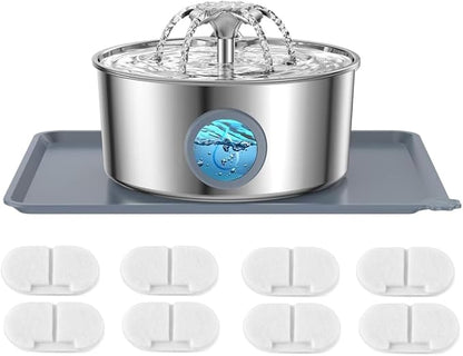 LucidShine 108oz/3.2L Stainless Steel Cat Water Fountain by Unknown