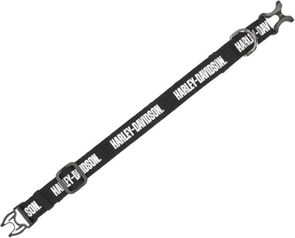 Harley-Davidson Cotton Webbing H-D Text Adjustable Pet Collar – Black/White - Image 2