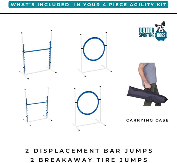 Better Sporting Dogs 4 Pack Adjustable Dog Agility Jumps w/Safety-Focused - Image 6