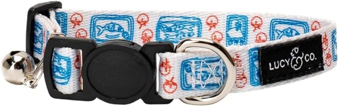 Lucy & Co. Tinned Fish Breakaway Cat Collar by LucyCo