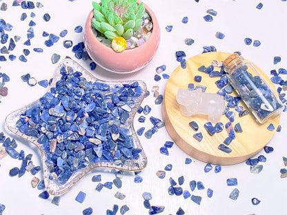 YATOJUZI Blue Sodalite 1LB Aquarium Gravel Rocks Bulk Wholesale Tumbled - Image 3