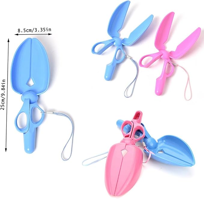 2 Pack Dog Pooper Scooper Mini Portable Pet Waste Poop Scissor Scoop Picker - Image 2