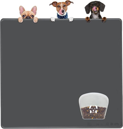 Extra Extra Large Silicone Dog Food Mat 39.4×43.3in and 128oz Silicone Bag Set by Unknown