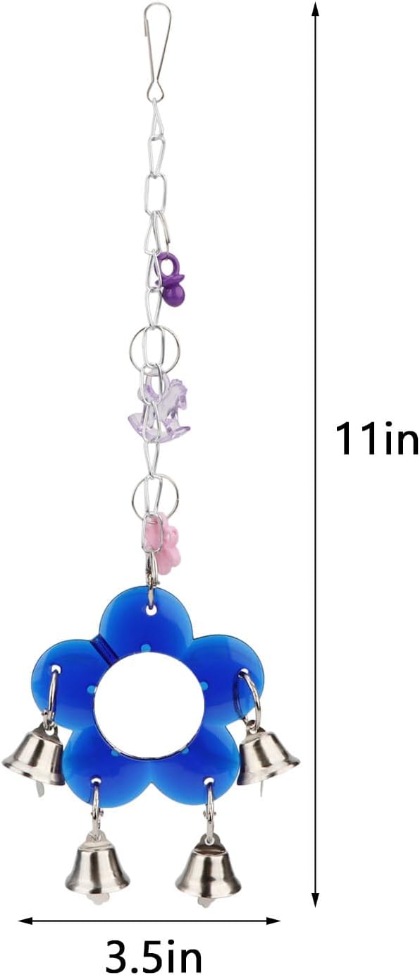 Hypeety Pet Bird Mirror with Bell Interactive Parrot Toy - Image 2