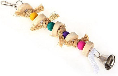 Hypeety Parrot Pet Bird Chew Bird Toys Parakeet Toys Wooden Straw - Image 7