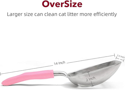 Cat Litter Scoop, Kitty Metal Scooper, Aluminum Alloy Sifter, Kitten Pooper - Image 2