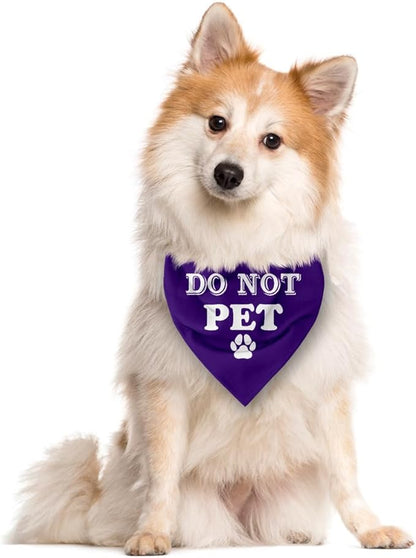 Do Not Pet Dog Bandana, Funny Cute Dog Bandana, Pet Dog Triangle Scarf - Image 2