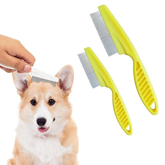 2 Pack Multifunctional Pet Comb, Upgrade Pet Grooming Brush Magic Tear Stain by ASFANST