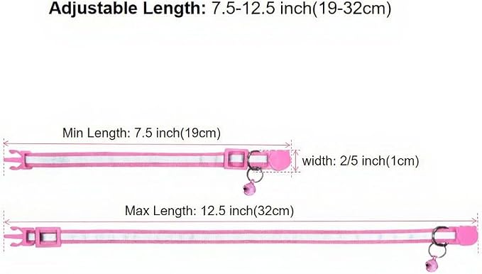 3 Pack Reflective and Breakaway Cat Collars - Image 2