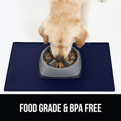 GORILLA GRIP 100% Waterproof Raised Edge BPA Free Silicone Pet Feeding Mat - Image 8