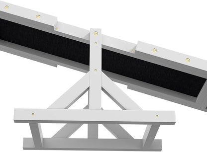 71" Dog Agility Seesaw Outdoor for Training and Exercise, Wooden Platform Dog - Image 8