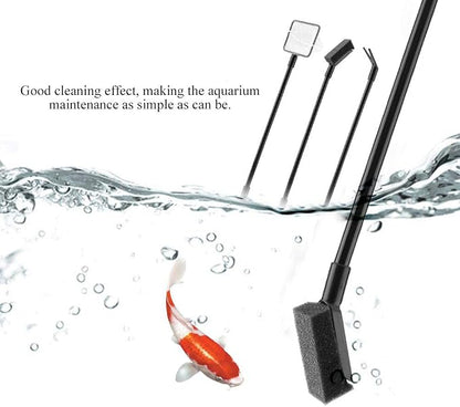 4 in 1 Portable Aquarium Cleaning Tool Set Long Handle Fish Cleaner Include - Image 3