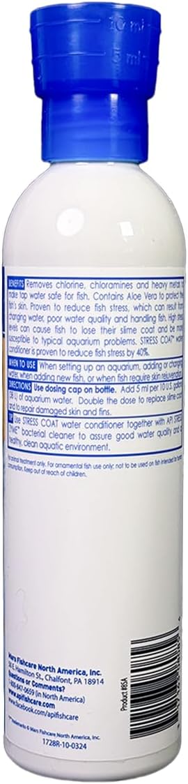 API STRESS COAT Aquarium Water Conditioner 8-Ounce Bottle - Image 2