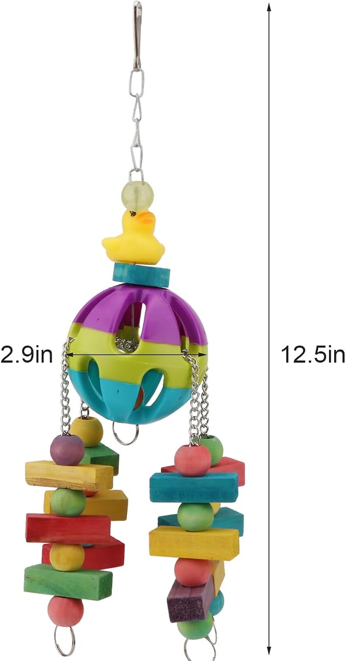 Hypeety Pet Parrot Toy Plastic Colorful Birds Ball - Image 2