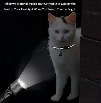 2 Pack Cat Collars Quick Release Reflective Kitten Collar - Image 5