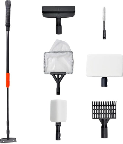 6 in 1 Aquarium Cleaning Tool Kit, Telescopic Handle Design, by Unknown