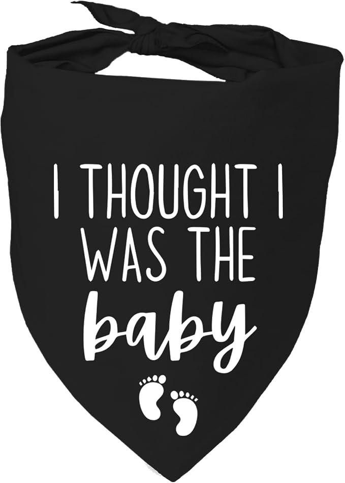 I Thought I was The Baby Bandana Pet Scarf Pregnancy Announcement Bandana Dog by Mixrowa