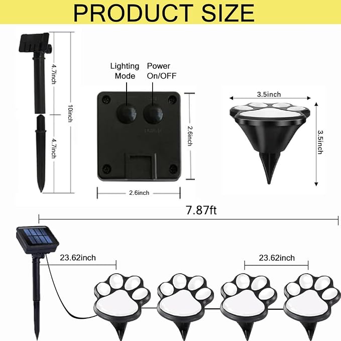 Paw Print Solar Lights - Image 4