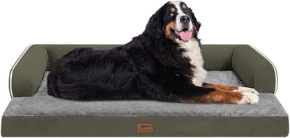 Large Dog Bed Orthopedic Washable: Orthopedic Dark Green Dog beds - Image 8