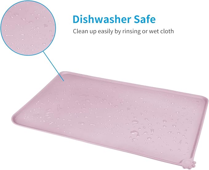 AUDWUD Silicone Waterproof Pet Feeding Mats, Anti Slip Bowl Pad, Dog Mat - Image 5
