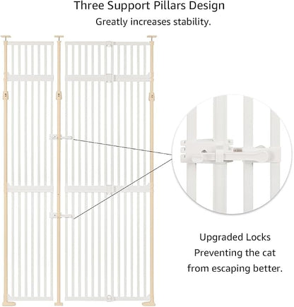 unipaws 86" High Extra Tall Cat Gate, Auto Closing and No Drilling Safety Gate - Image 5