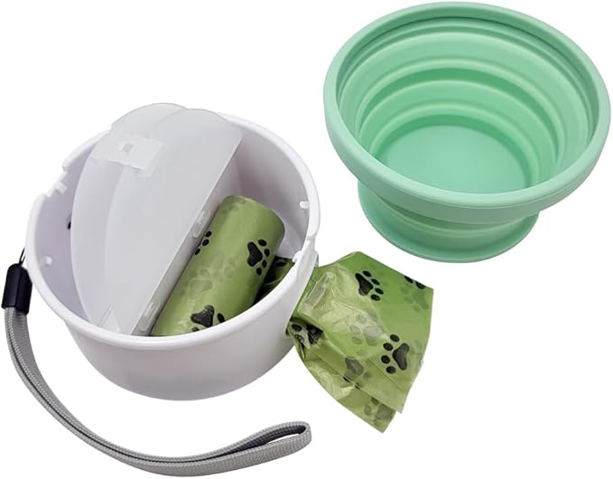 3 in 1 Collapsible Dog Bowl, Treat Container, Poop Bag Holder by Unknown