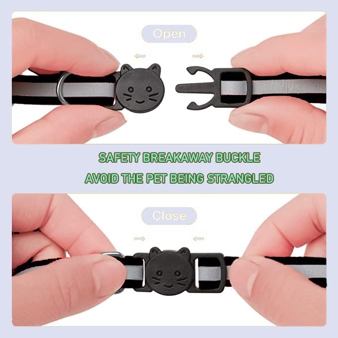 2 Pack Cat Collars Quick Release Reflective Kitten Collar - Image 2