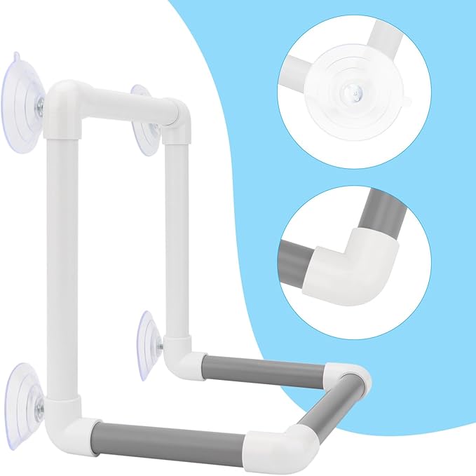 Hypeety Bird Portable Suction Cup Parrot Shower Perch Window Standing Platform - Image 3