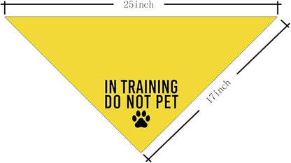 in Training Do Not Pet Dog Yellow Bandana, Training Dogs Scarf, Do Not Pet My - Image 2