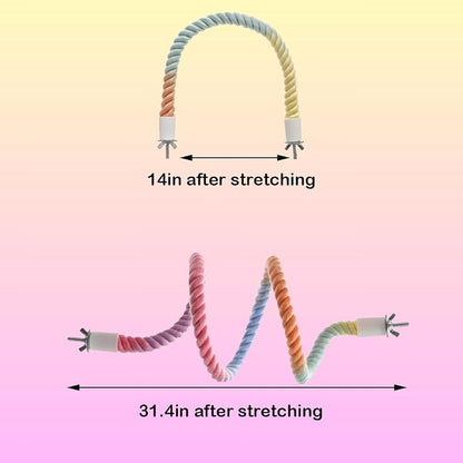 3pcs Nopikku Gradient Bendable Bird Rope Perches Climbing Rope Toys Fun Bird - Image 4